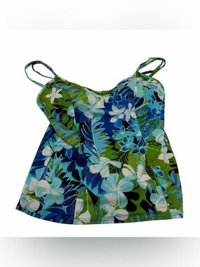 MIRACLESUIT Tankini Women's Swim Top Flower Print  Beach Sz 12